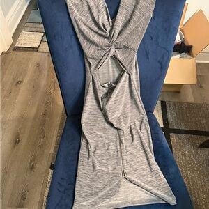 Gray Knotted Maxi Dress